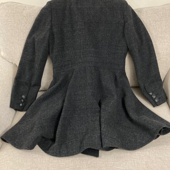 Laundry by Shelli Segal Wool Blend Plaid Coat Size 10 - Picture 2 of 4